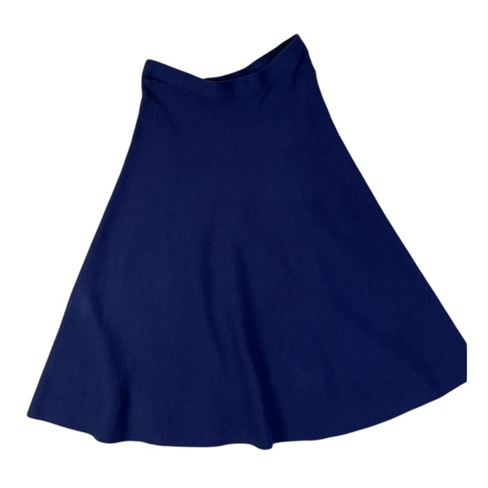 Polo Ralph Lauren Jersey‎ Skirt A-Line Flared Navy Blue Casual Women's Size L
